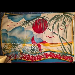 Norma Dori tropical print large scarf in good condition 45x58 inches